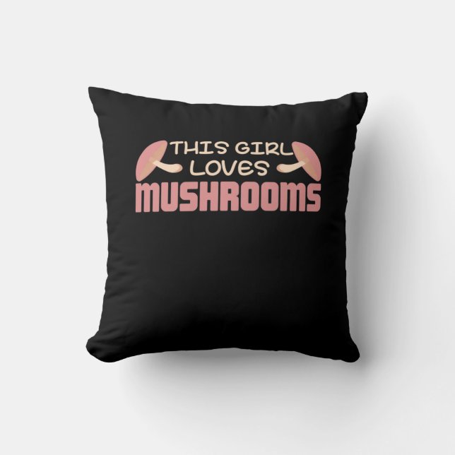 Coussin Cette Fille Aime Les Champignons (Recto)