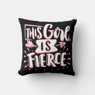 Coussin Cette Fille Est L'Autonomisation De Fille Fierce