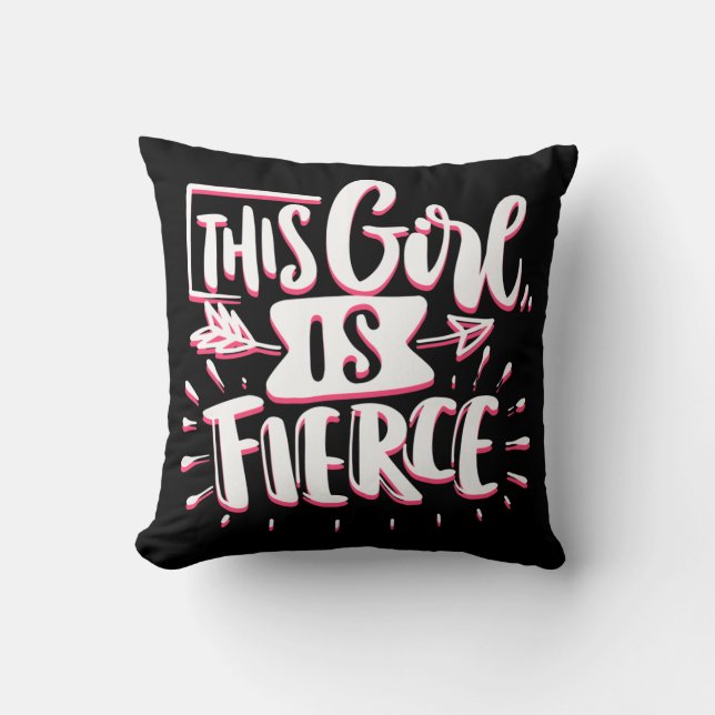 Coussin Cette Fille Est L'Autonomisation De Fille Fierce (Recto)
