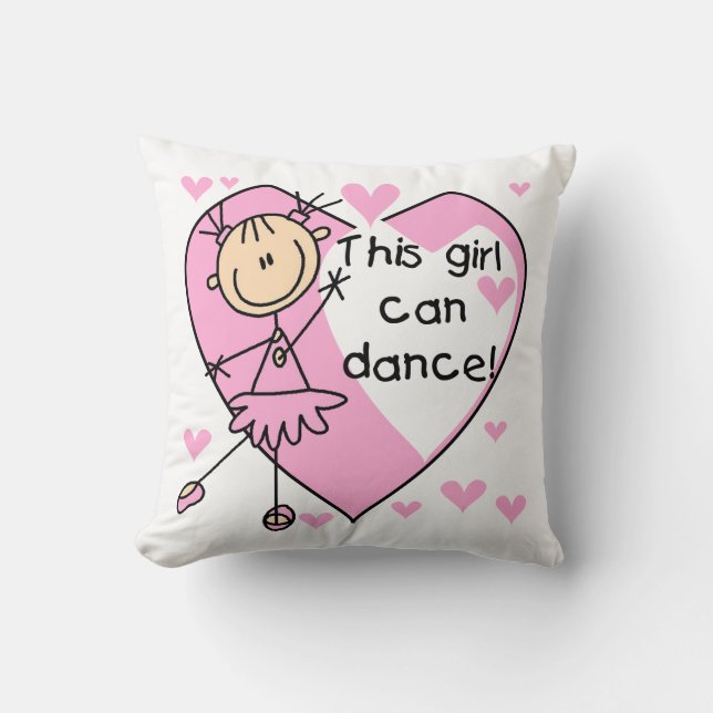 Coussin Cette fille peut danser le T-shirts et les cadeaux (Recto)
