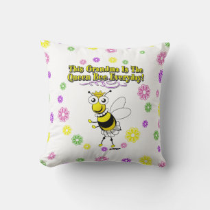 Coussin Cette Grand-Mère Est La Reine Des Fleurs D'Abeille