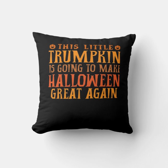 Coussin Cette Petite Trumpkin Va Faire Halloween Gr (Recto)