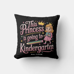 Coussin Cette princesse va à la maternelle mignonne cadeau