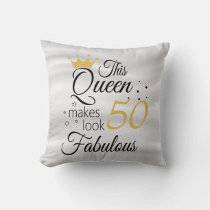 Coussin Cette reine fait paraître 50 Anniversaire