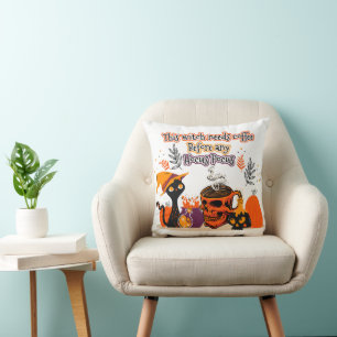 Coussin Cette Sorcière A Besoin De Café Avant N'Importe Qu