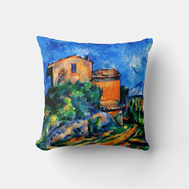 Coussin Cezanne - Maison Maria avec vue sur le Château Noi (Recto)