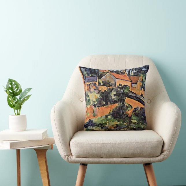 Coussin Cezanne - Route de la Tournée à Mongeroult (Chaise)