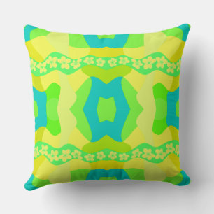 Coussin Chaîne de marguerite psychédélique Patchwork citro