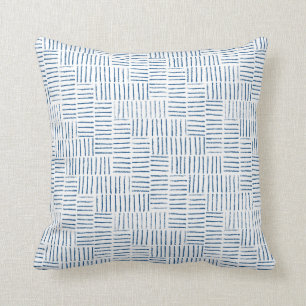 Coussin Chaîne Herringbone - bleu classique