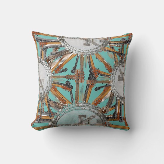 COUSSIN CHAÎNES DE GUITARE AU SOLEIL (Recto)