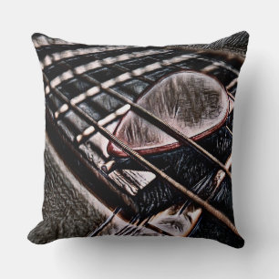 Coussin Chaînes De Guitare En Cuir Épervier