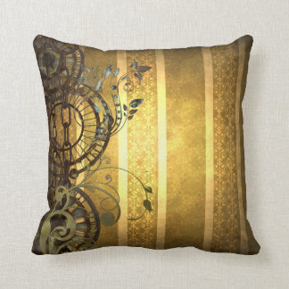 Coussin Chaînes de Steampunk et floral