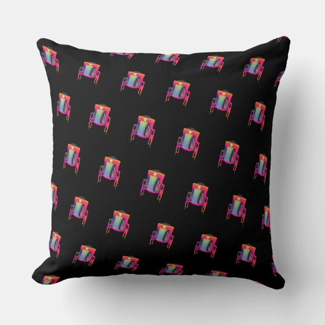 Coussin Chaise abstraite décorative à motif diagonal  (Recto)