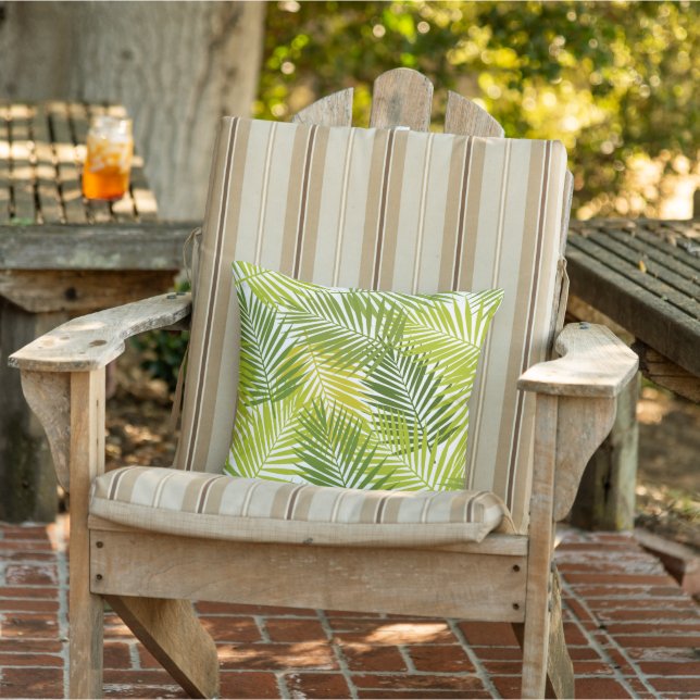 Coussin Chaise de patio à motif de feuilles de palmier tro (Chaise)