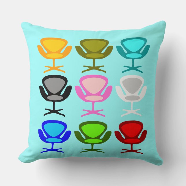 Coussin Chaise du milieu du siècle (Recto)