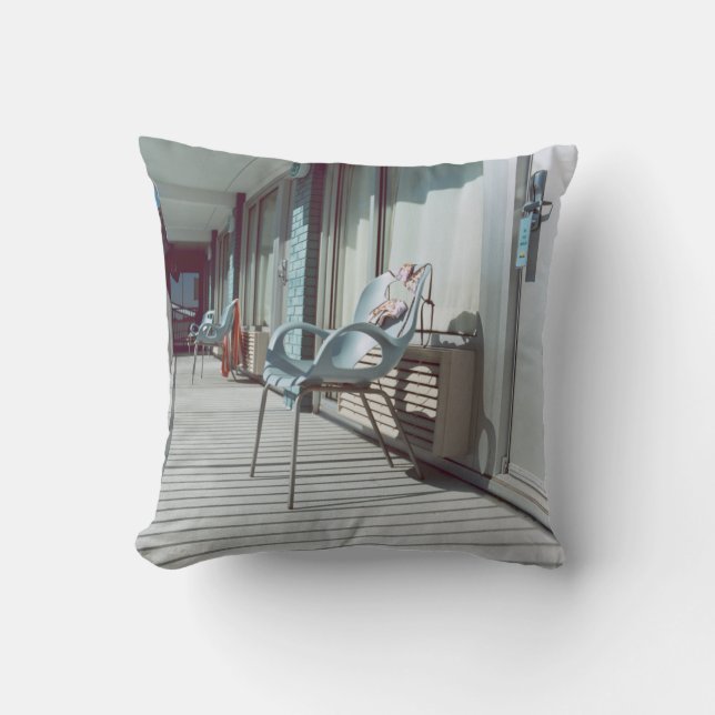 Coussin Chaises en dehors des chambres d'hôtel de plage (Recto)