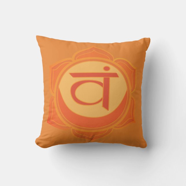 Coussin Chakra orange, Poussin de Yoga (Recto)