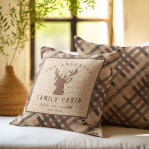 Coussin Chalet Campagnard Rustique au Nom de la Forêt