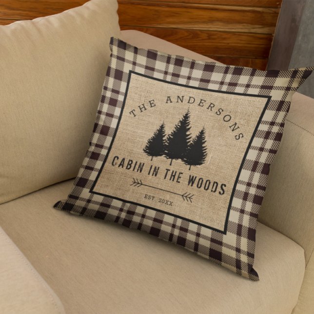 Coussin Chalet de Famille de Campagne Rustique dans les Bo (Créateur téléchargé)