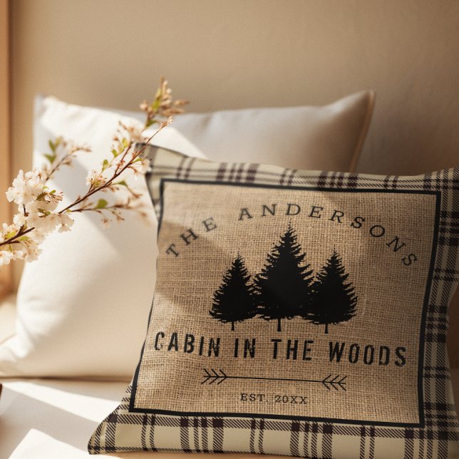 Coussin Chalet de Famille de Campagne Rustique dans les Bo (Créateur téléchargé)