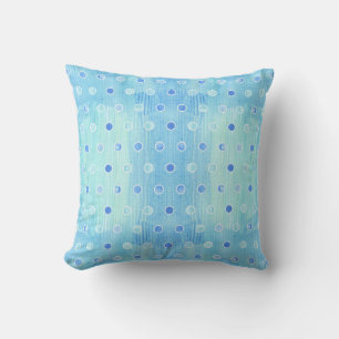 Coussin Chalet de plage moderne Aqua Blue Pois Motif
