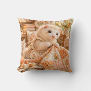 Coussin Chambre à coucher en patchwork floral de furet abr