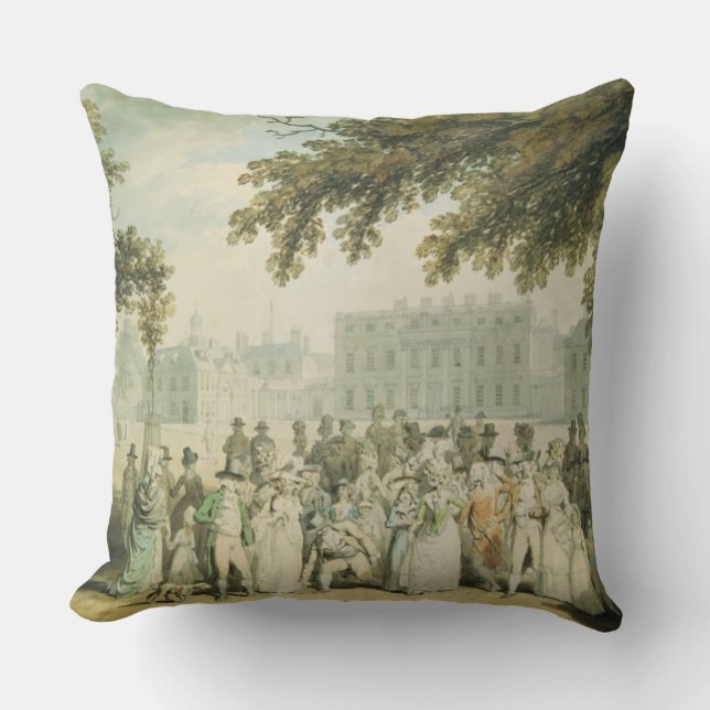 Coussin Chambre de Buckingham, le parc de St James, 1790 (Recto)