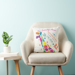 Coussin Chambre de fille bébé naissance statistiques giraf