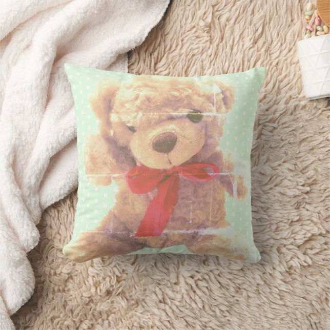 Coussin Chambre de Nounours Vert Menthe Adorable de Style  (Couverture)