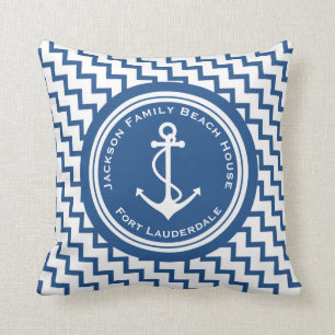 Coussin Chambre de plage nautique de famille d'Ancre