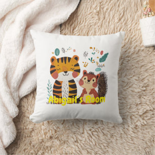 Coussin Chambre d'enfant personnalisée avec des animaux mi