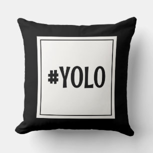 Coussin Chambre d'étudiant Moderne Noir et Blanc Hashtag