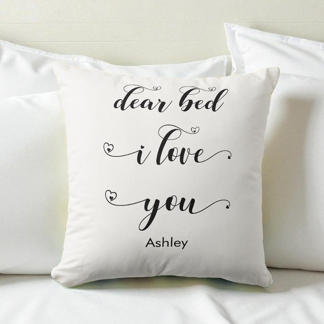 Coussin Chambre Noir Blanc Citation Lit Je t'aime (Créateur téléchargé)