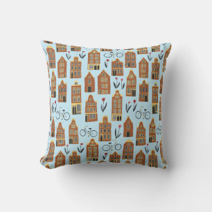 Coussin Chambres néerlandaises mignonnes - motif