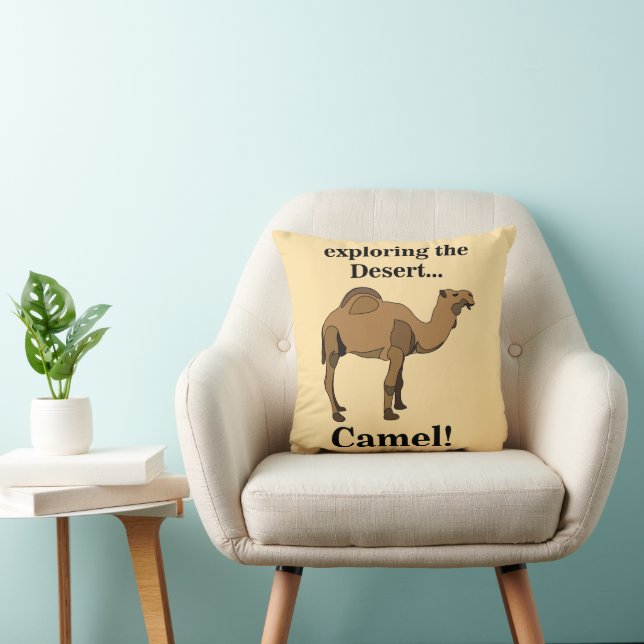 Coussin Chameau Désert Animal Drôle (Chaise)