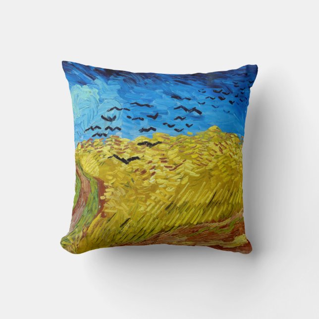 Coussin Champ de blé avec corbeaux, Van Gogh (Recto)
