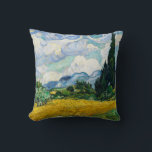 Coussin Champ de blé Van Gogh avec Cyprès. Impressionnisme<br><div class="desc">Van Gogh "Blé Field with Cyprès" lance l'oreiller.</div>