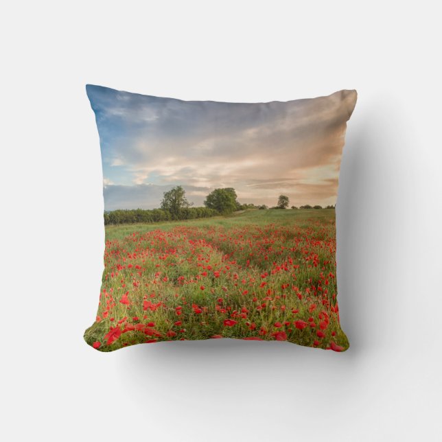 Coussin Champ des pavots (Recto)