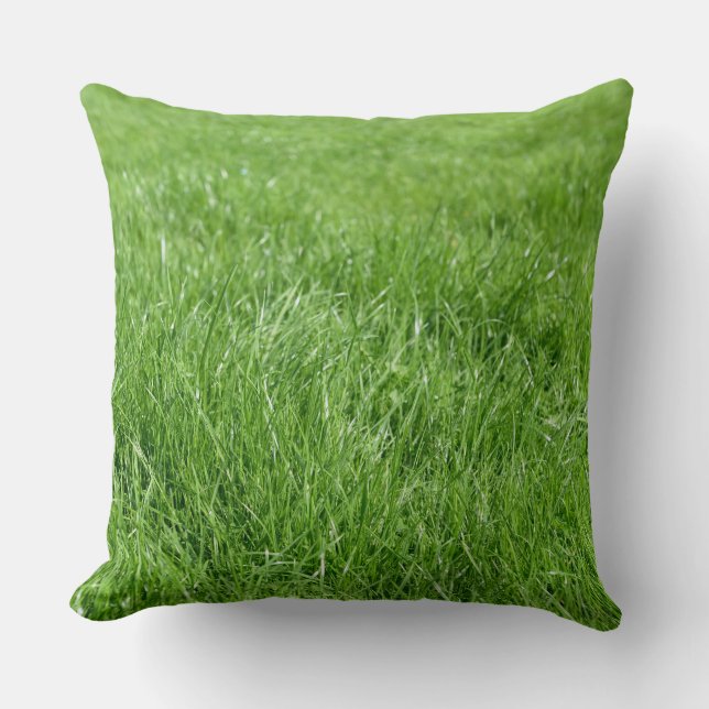 Coussin Champ d'herbe verte (Recto)