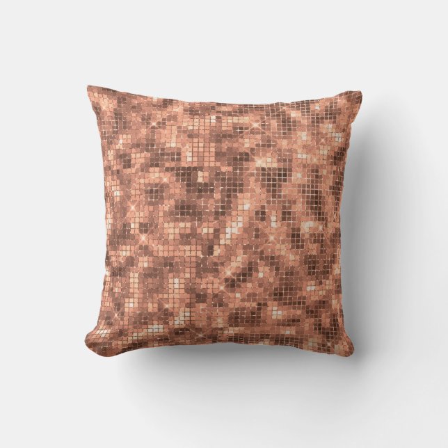 Coussin Champagne Luxe Étincelle Dorée Brillante (Recto)