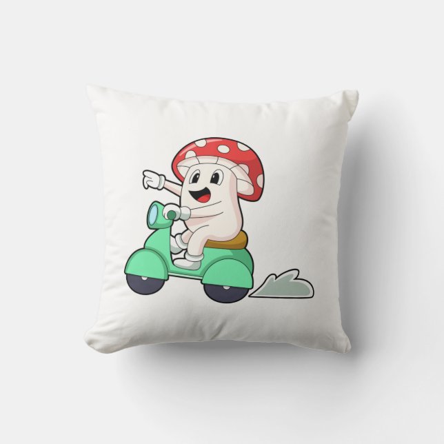 Coussin Champignon comme motard avec Scooter.PNG (Recto)