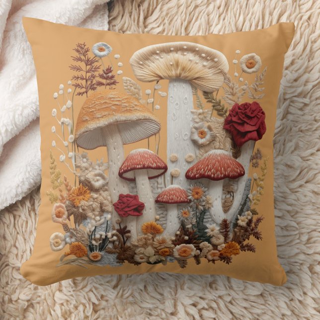 Coussin Champignon Cottagecore (Créateur téléchargé)