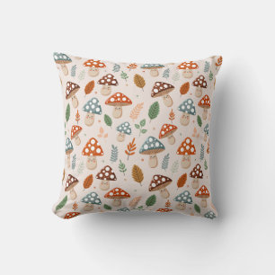 Coussin Champignon, Feuillage d'automne, Motif de la natur