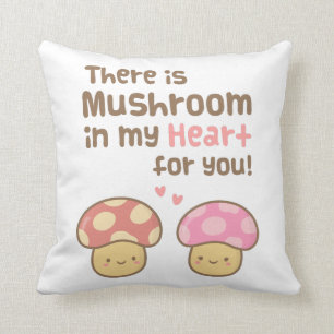 Coussin Champignon mignon à mon coeur pour vous amour doux