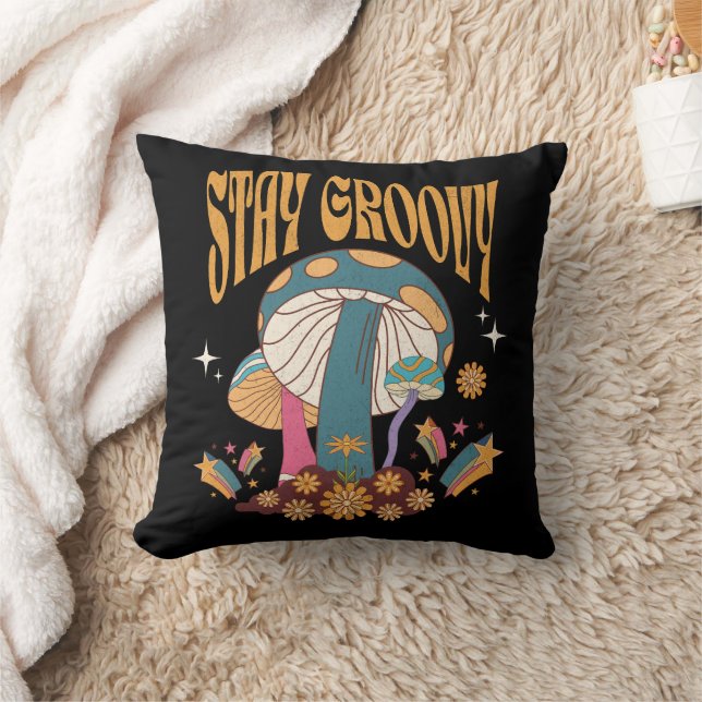 Coussin Champignon Reste Groovy Rétro (Couverture)