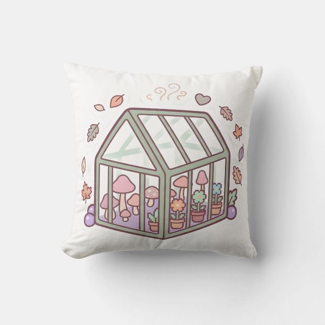Coussin Champignon Serre Pastel Mignon (Recto)