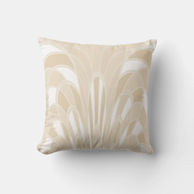 Coussin Champignons Abstraits - Art Déco - Camion (Recto)