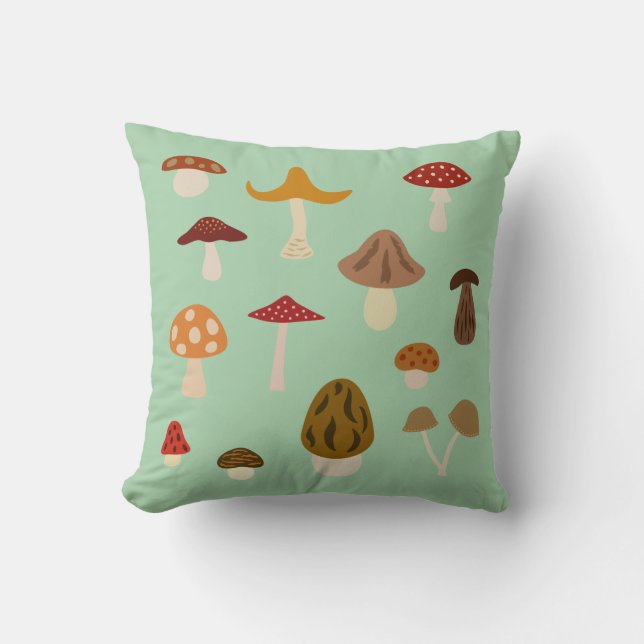 Coussin champignons d'automne (Recto)