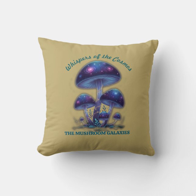 Coussin Champignons de la galaxie cosmique • Champignons f (Recto)