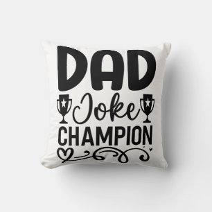 Coussin Champion de la farce papa   Drôle cadeau de fête d